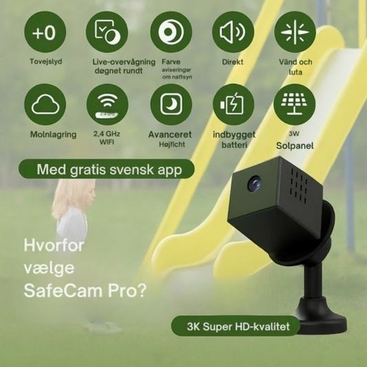 SafeCam Pro™ | Skydd som aldrig sviker – utan el eller wifi