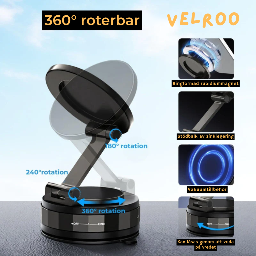 MagnaFäste™ – Magnetisk mobilhållare för bilen som håller din telefon stabil, säker och perfekt synlig under körning