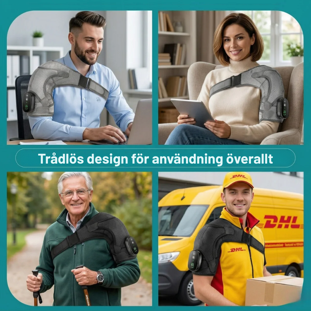 ThermaRelief™ Axelmassage – lindring och värme med ett enda knapptryck