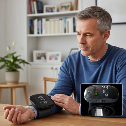 TryggPuls - Kompakt och exakt handledsblodtrycksmätare